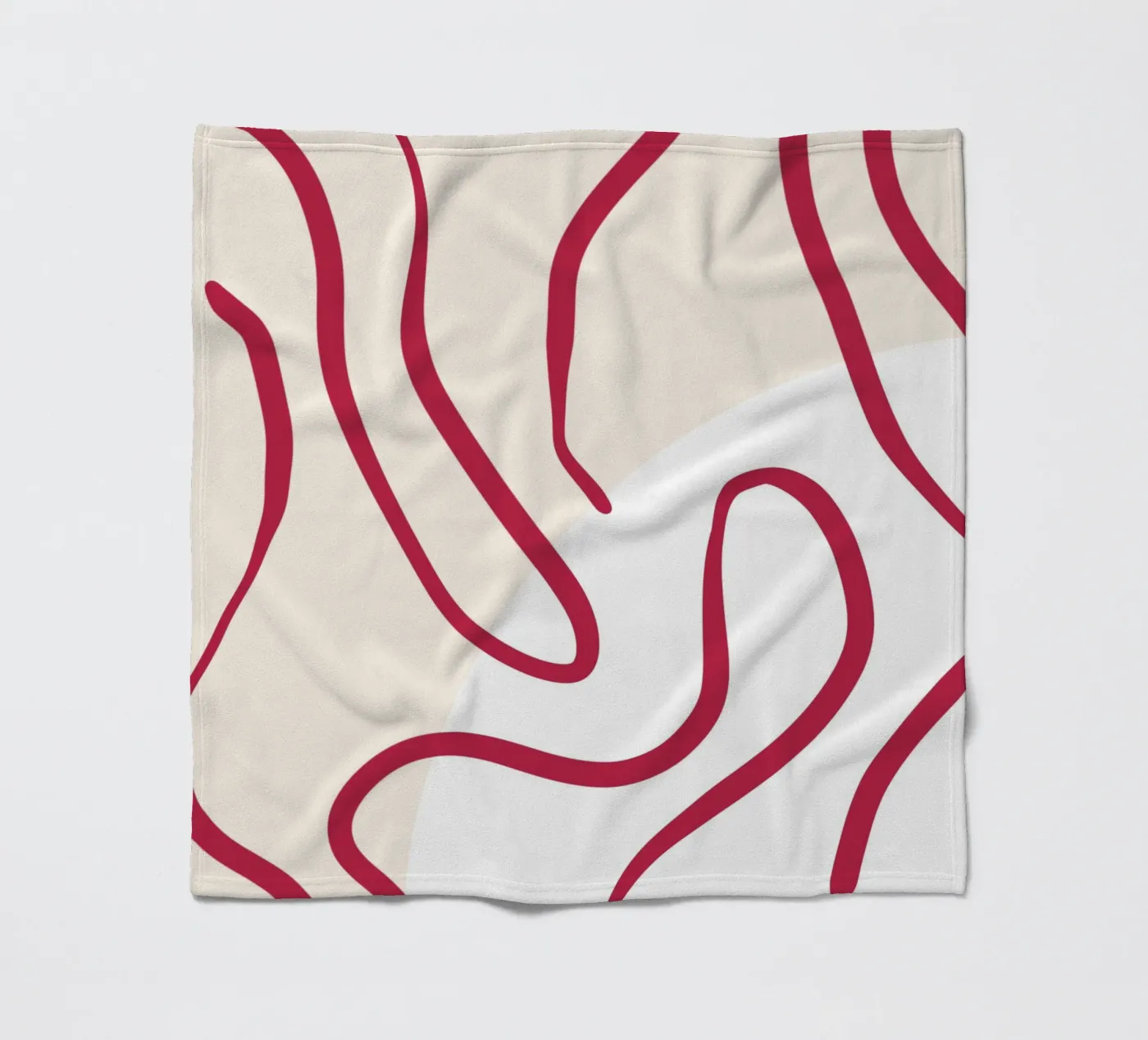 Red Lines fleece blanket by treechild