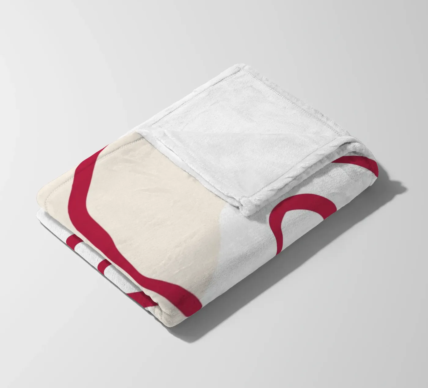 Red Lines fleece blanket by treechild