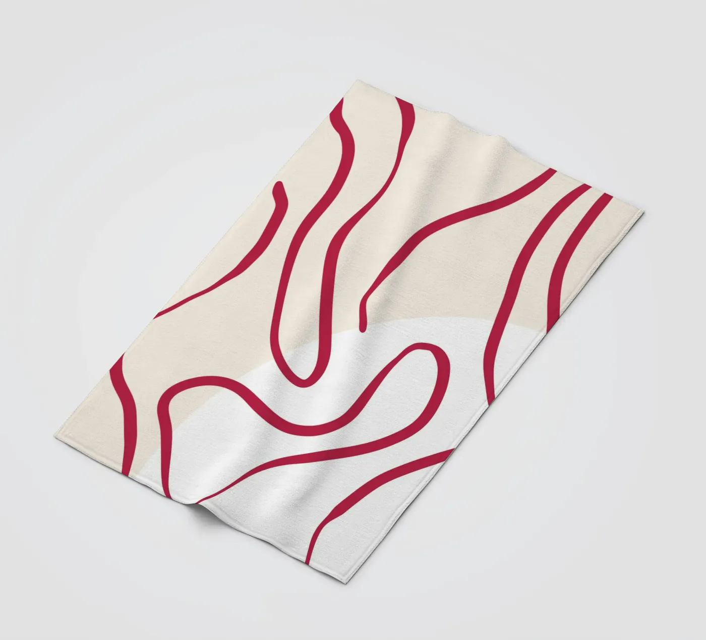Red Lines fleece blanket by treechild