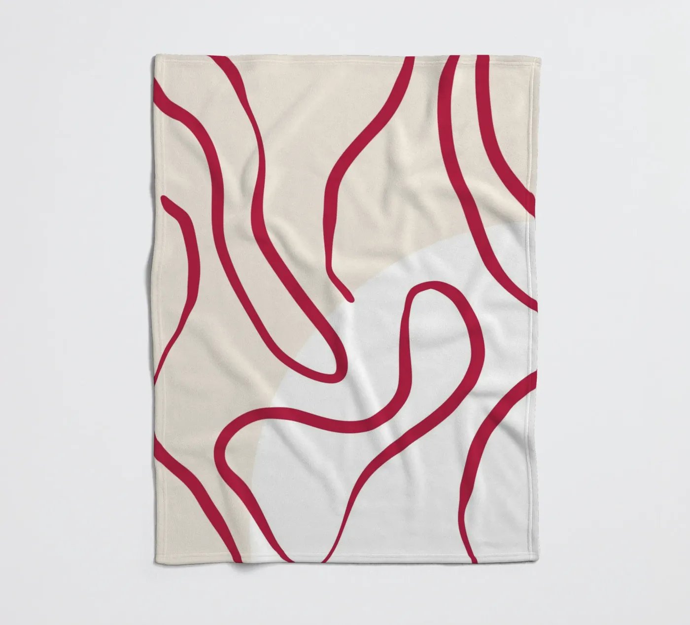Red Lines fleece blanket by treechild