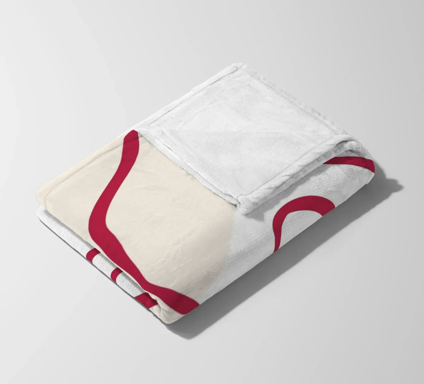 Red Lines fleece blanket by treechild