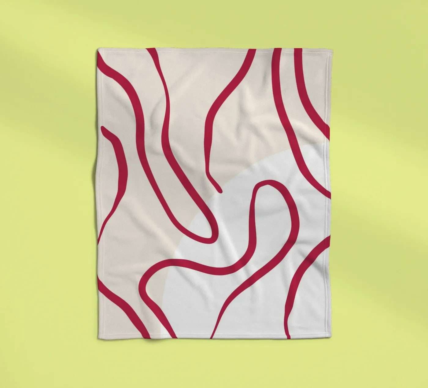 Red Lines fleece blanket by treechild