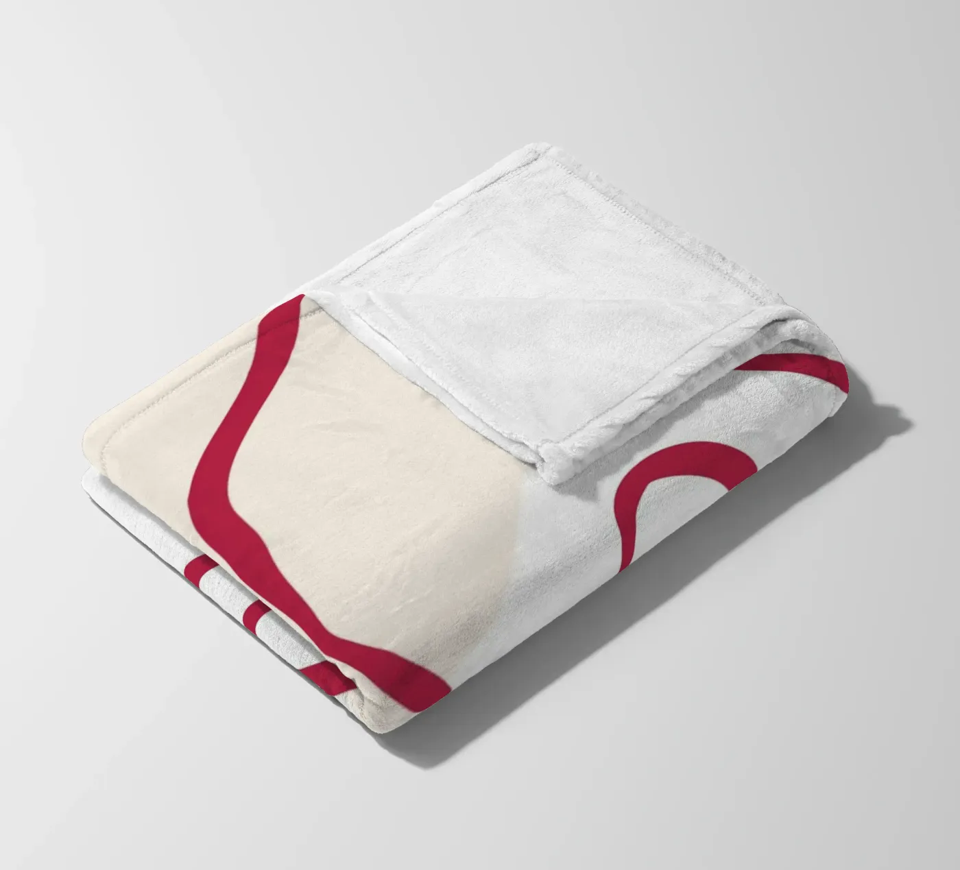 Red Lines fleece blanket by treechild