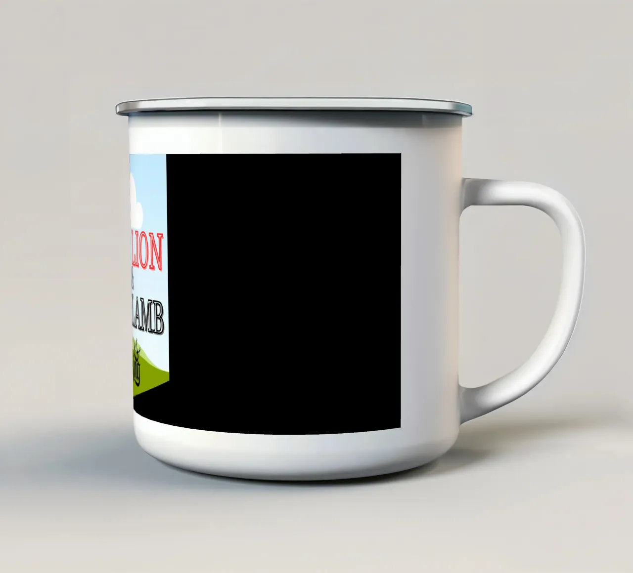 Prodotti a tema cristiano tazza in smalto da Lionandlamb