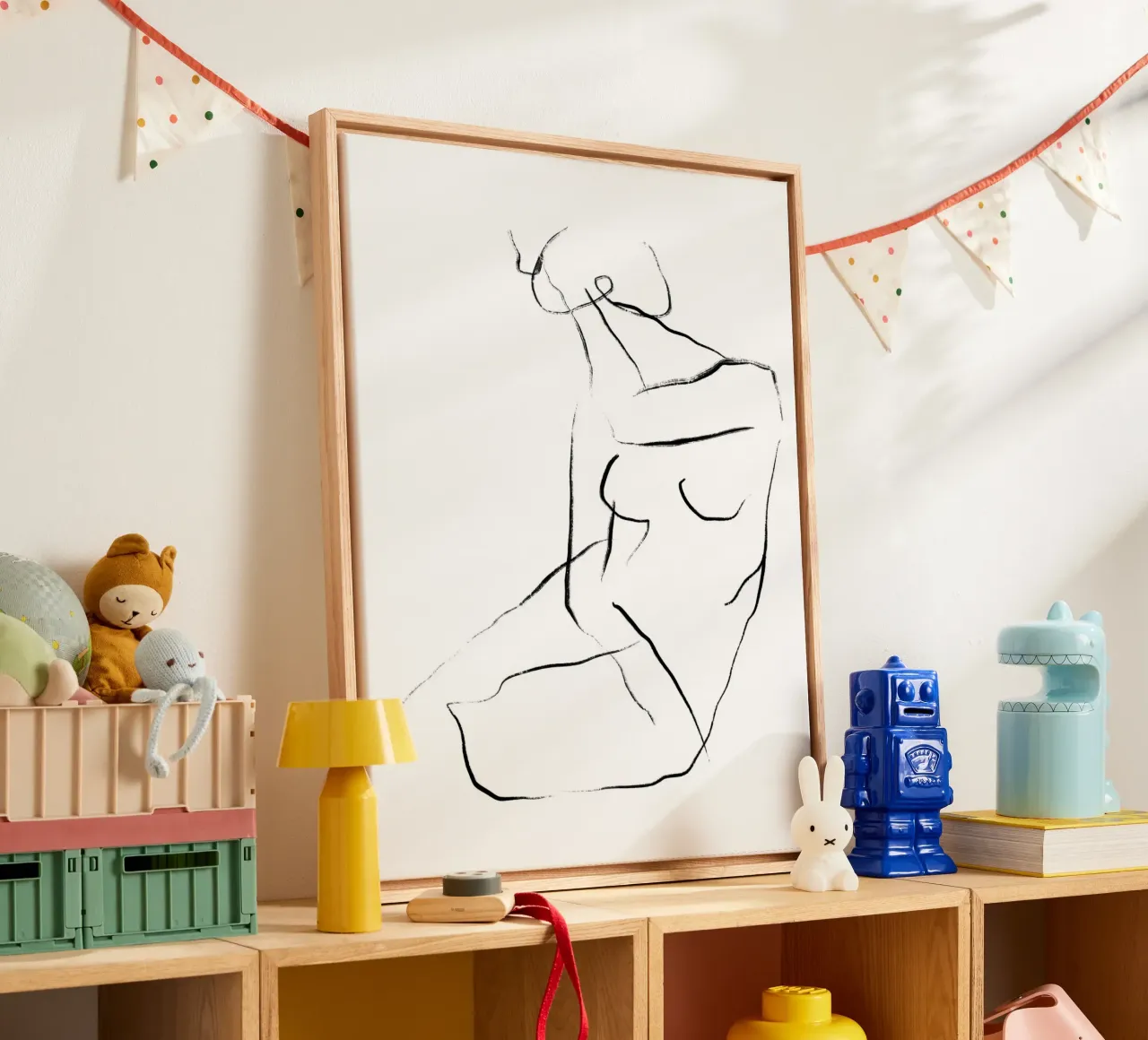 Simple Body Lines tela con Cornice a cassetta da treechild