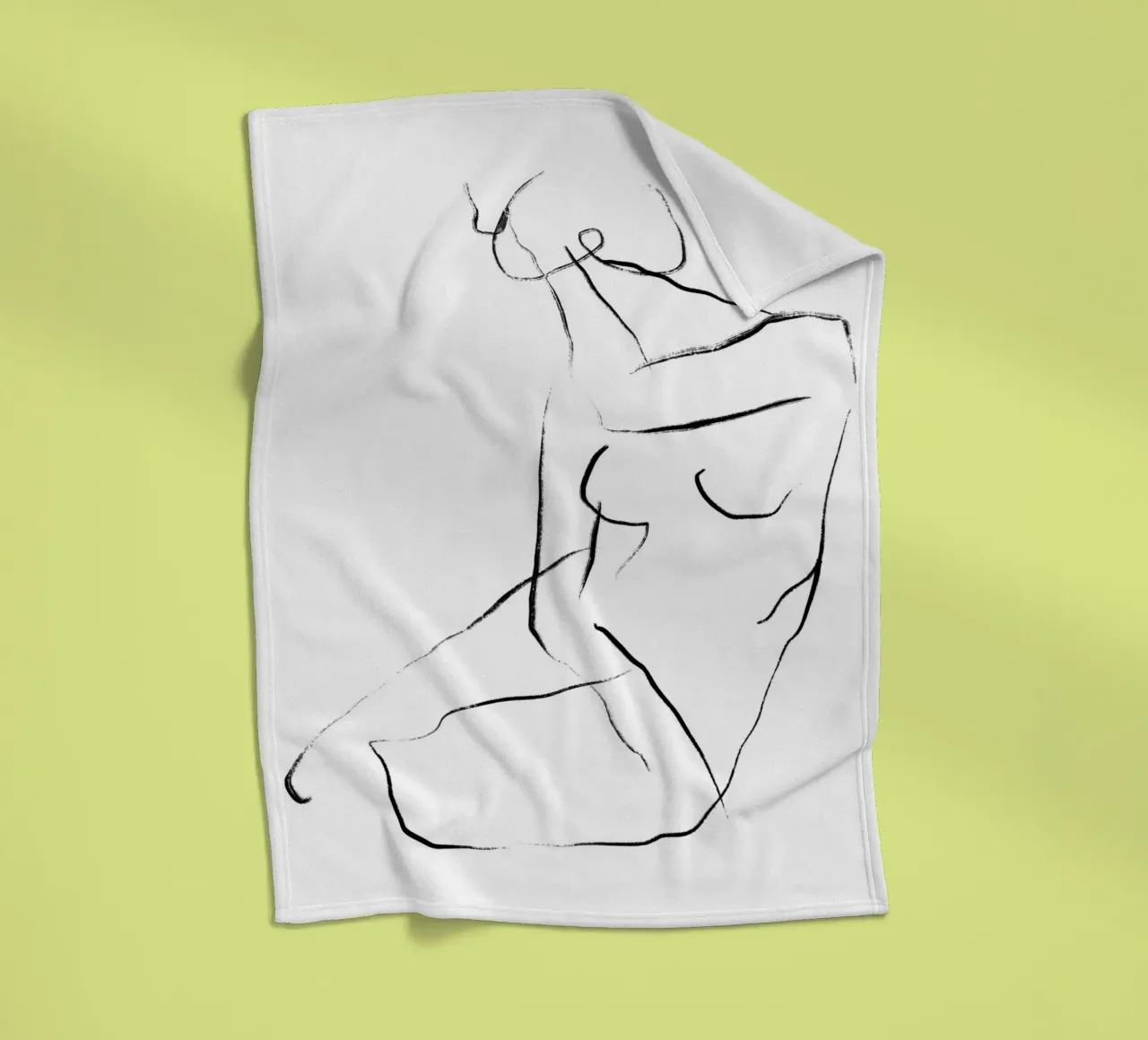 Simple Body Lines fleece blanket by treechild