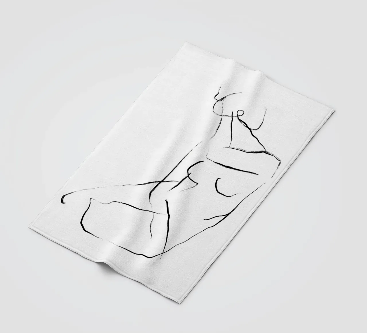 Simple Body Lines fleece blanket by treechild