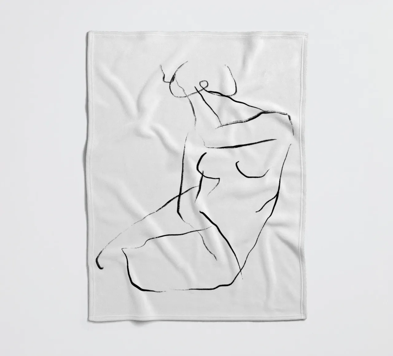 Simple Body Lines fleece blanket by treechild