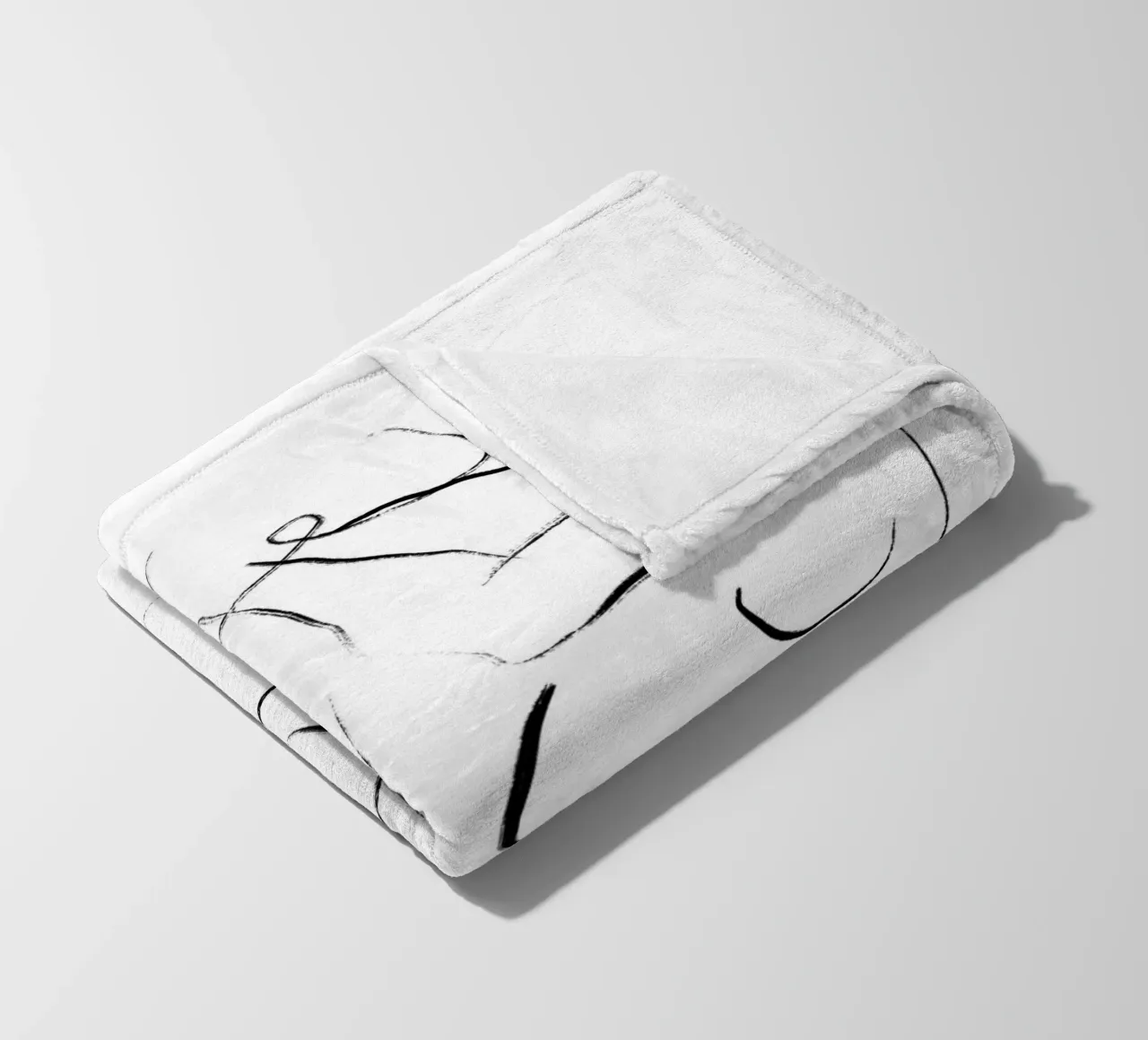 Simple Body Lines fleece blanket by treechild