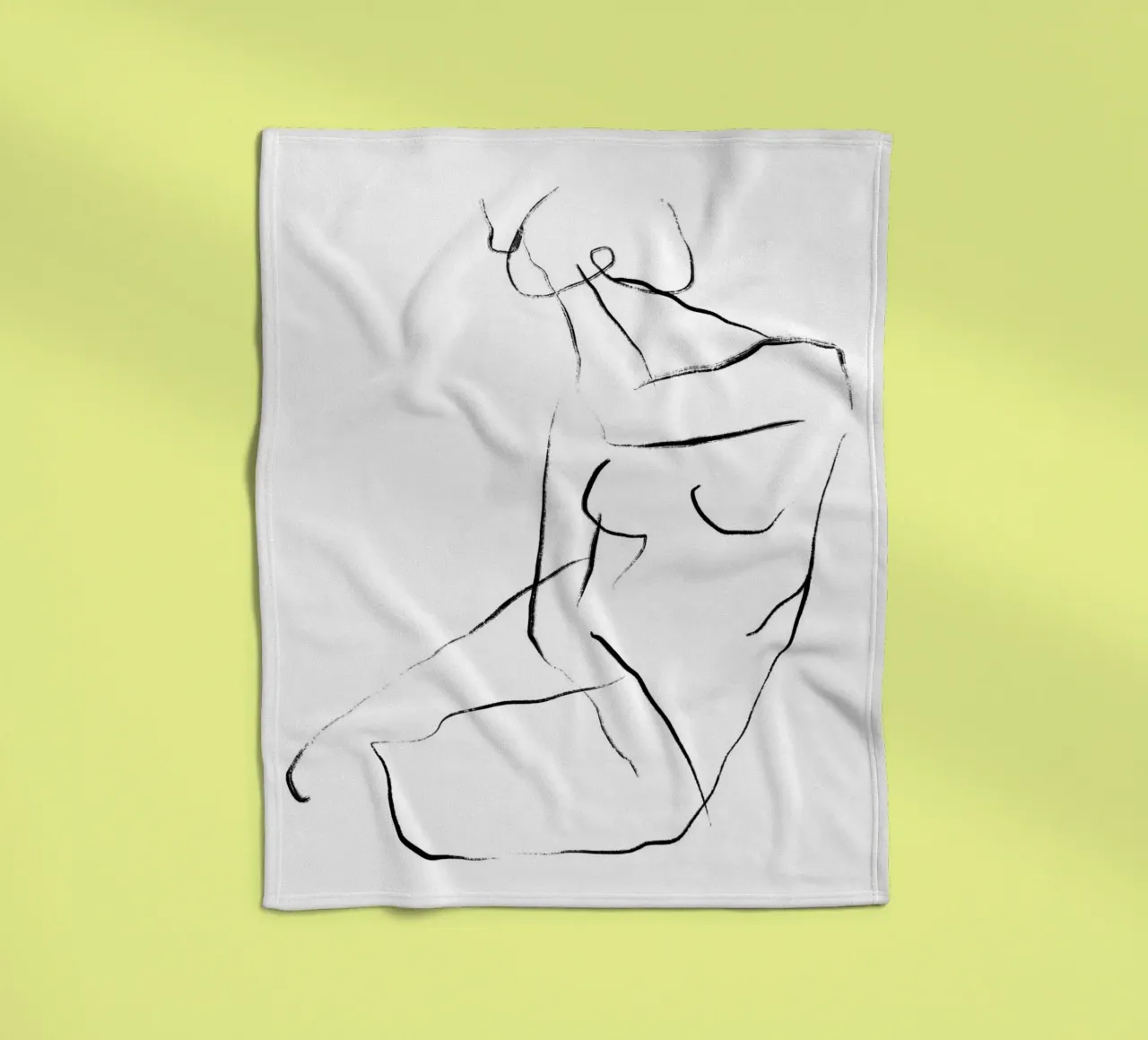 Simple Body Lines fleece blanket by treechild