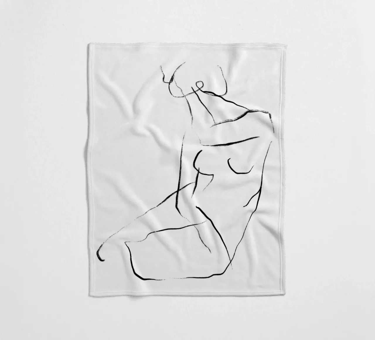 Simple Body Lines fleece blanket by treechild