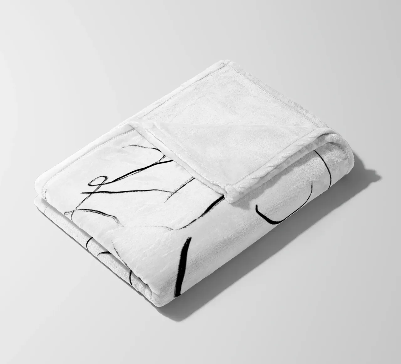 Simple Body Lines fleece blanket by treechild