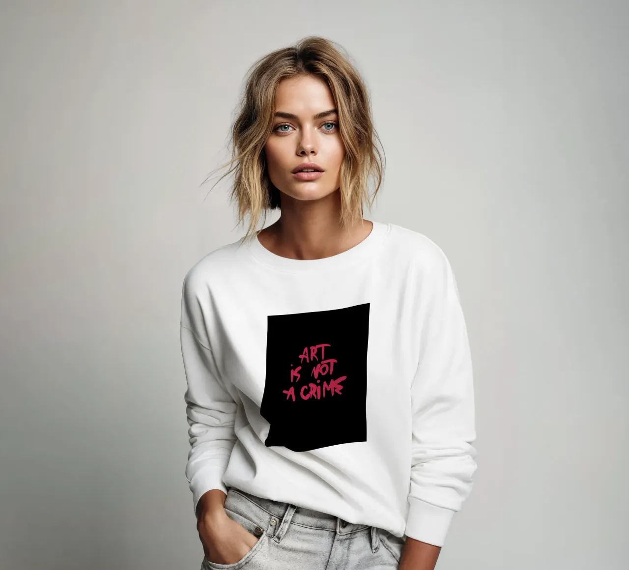 Art Is Not A Crime felpa da treechild