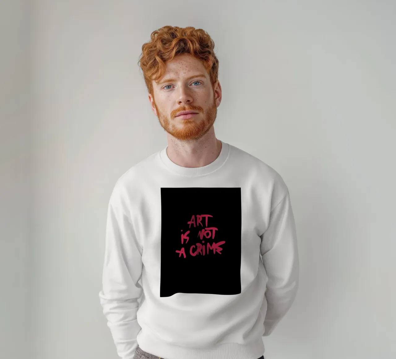 Art Is Not A Crime felpa da treechild