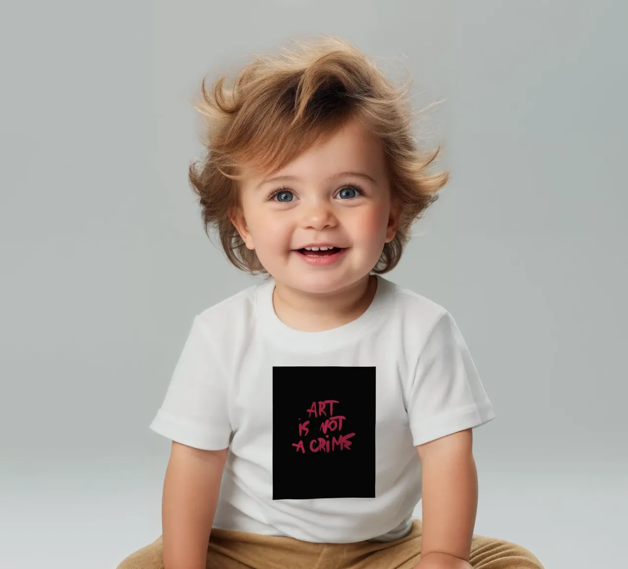 Art Is Not A Crime camiseta de bebé de treechild