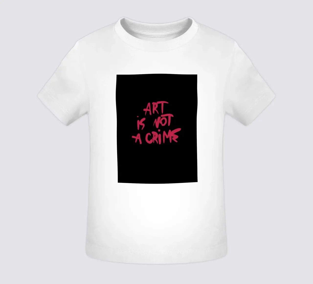 Art Is Not A Crime camiseta de bebé de treechild