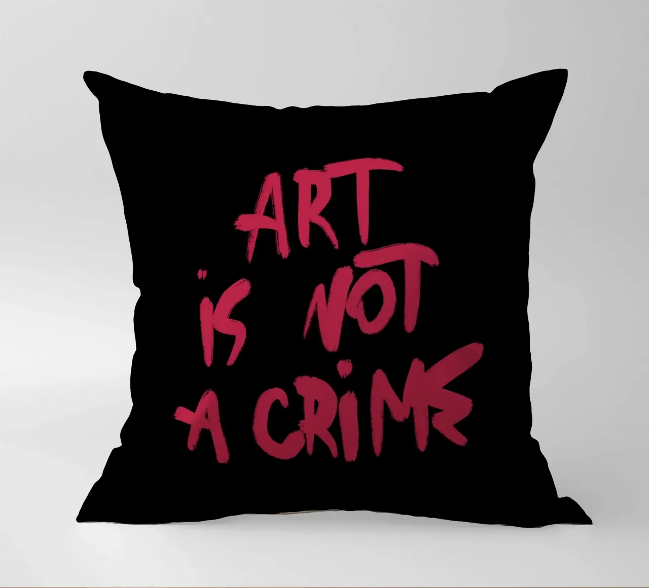 Art Is Not A Crime cuscino da treechild