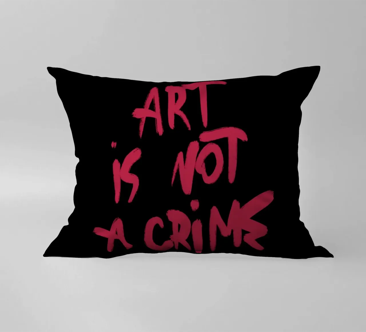 Art Is Not A Crime cuscino da treechild