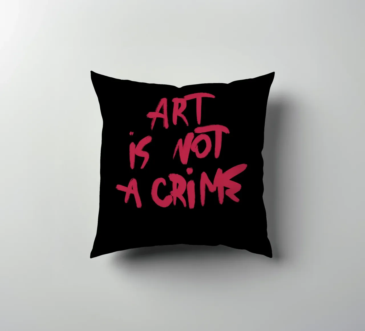 Art Is Not A Crime cuscino da treechild