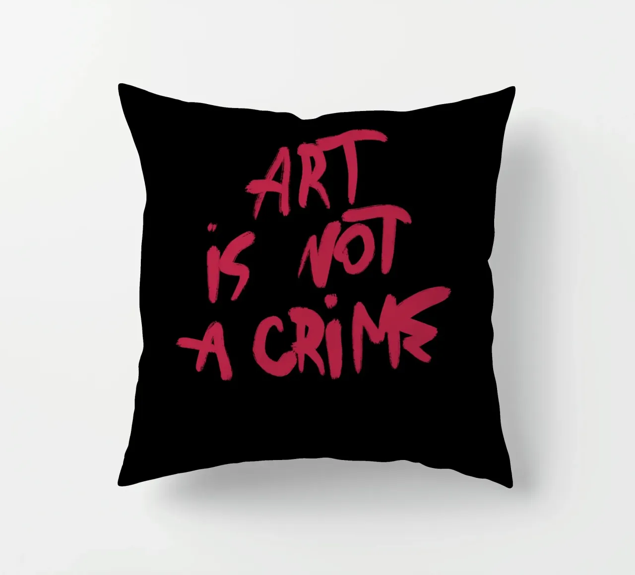 Art Is Not A Crime cuscino da treechild