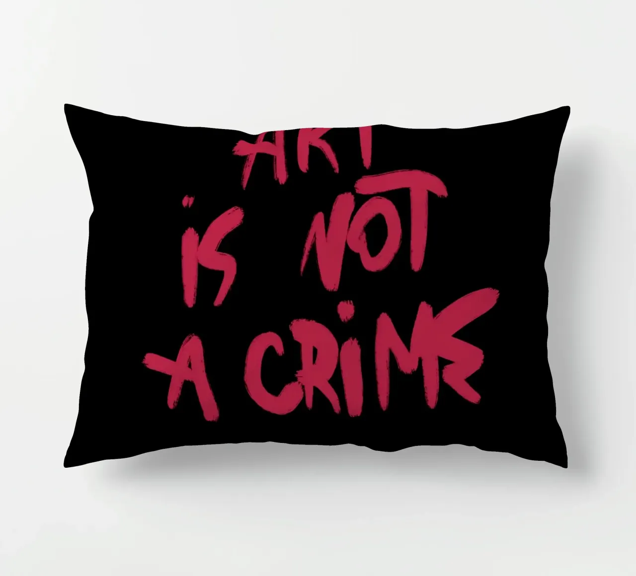 Art Is Not A Crime cuscino da treechild