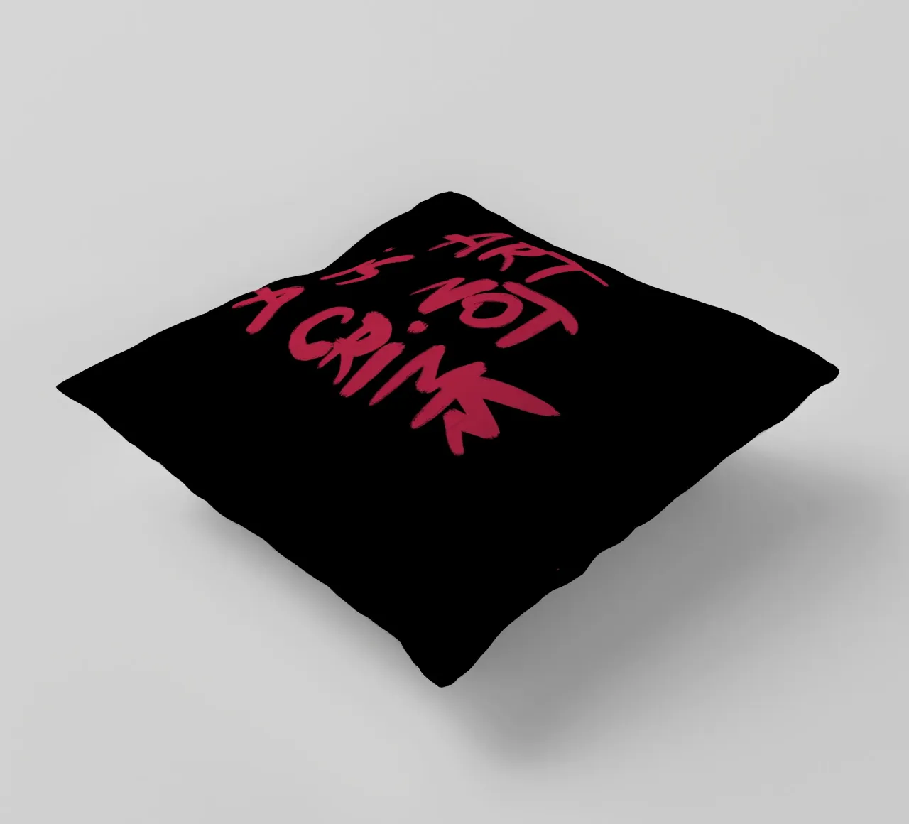 Art Is Not A Crime cuscino da treechild