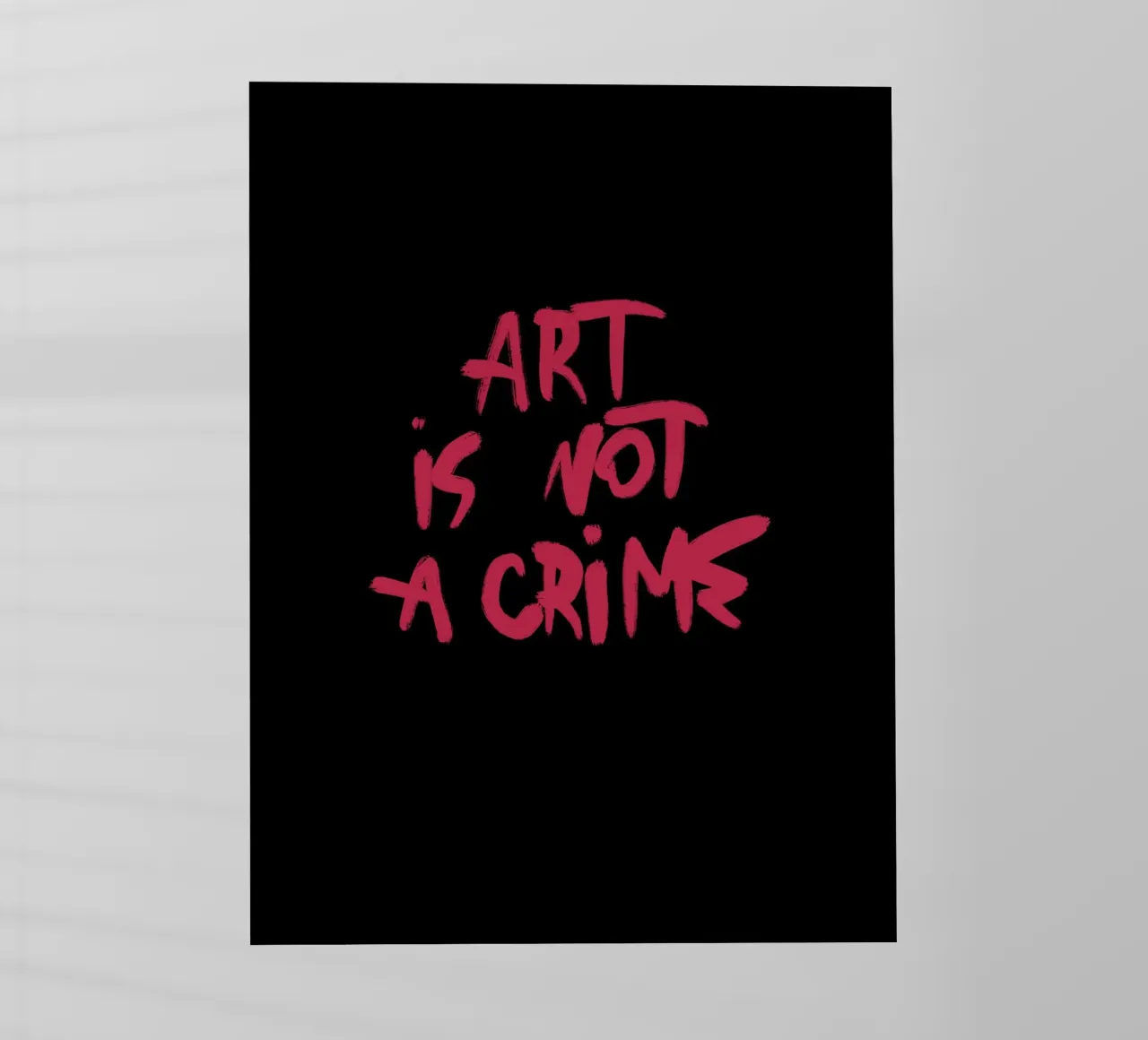 Art Is Not A Crime pellicola backlit da treechild