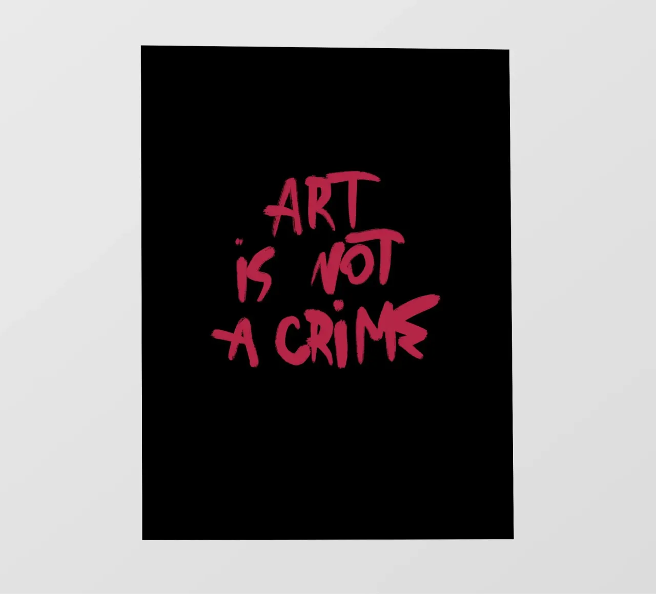 Art Is Not A Crime pellicola backlit da treechild