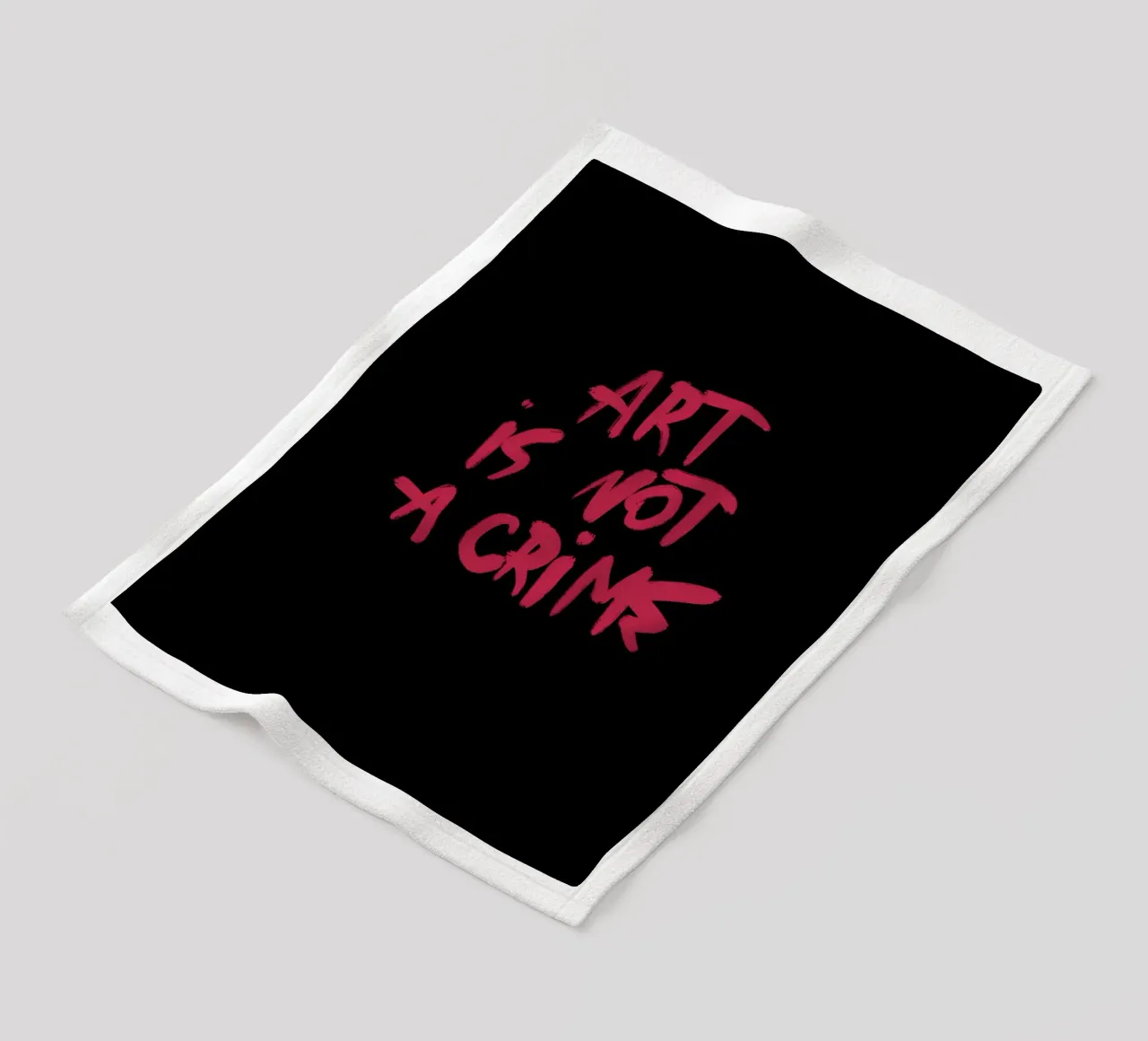 Art Is Not A Crime manta de franela de treechild