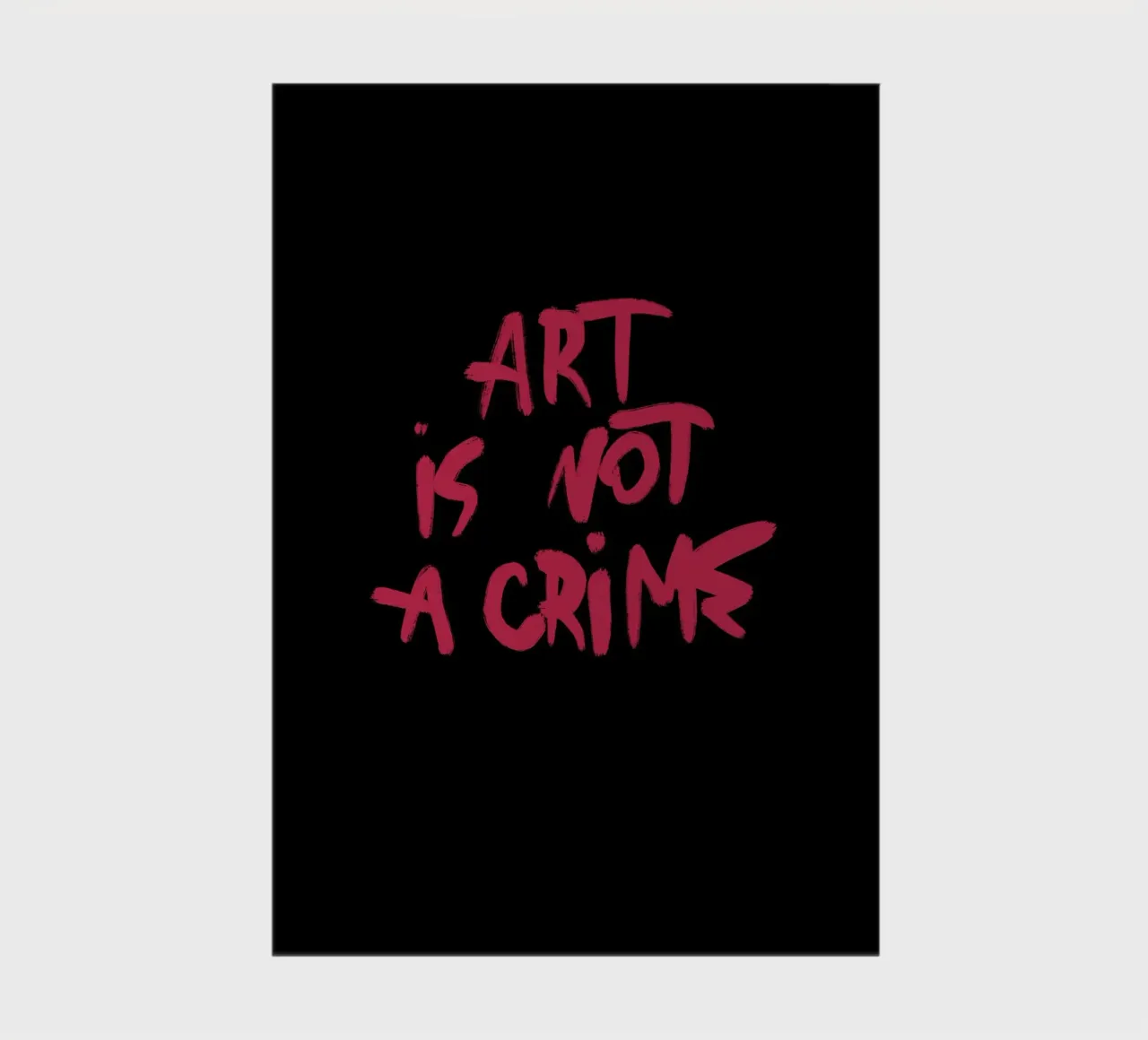 Art Is Not A Crime notebook by treechild