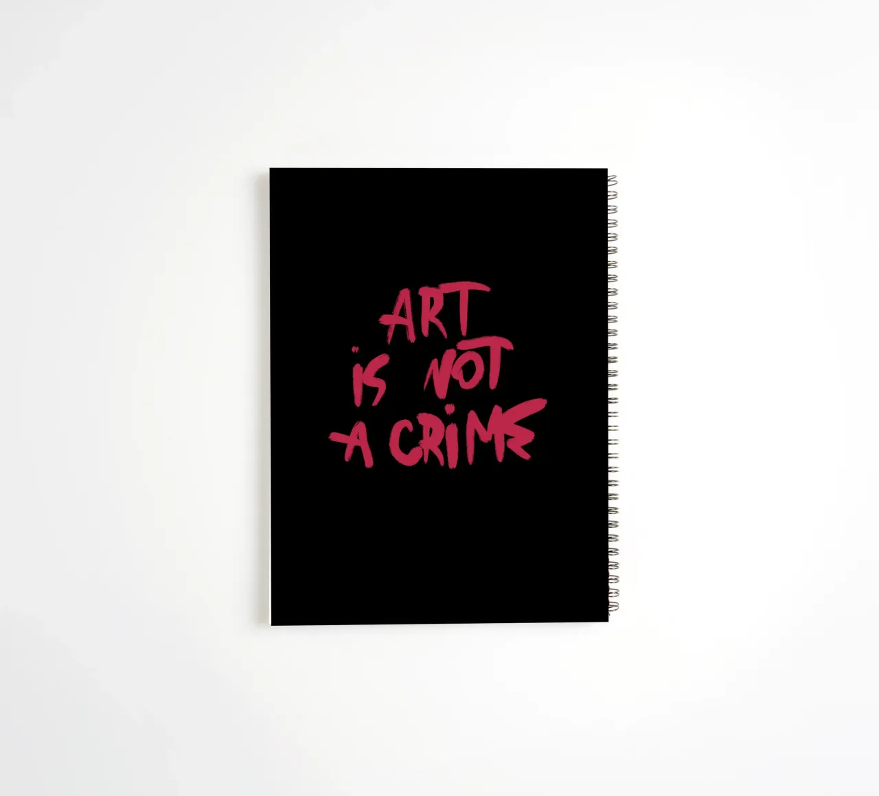 Art Is Not A Crime spiral notebook by treechild