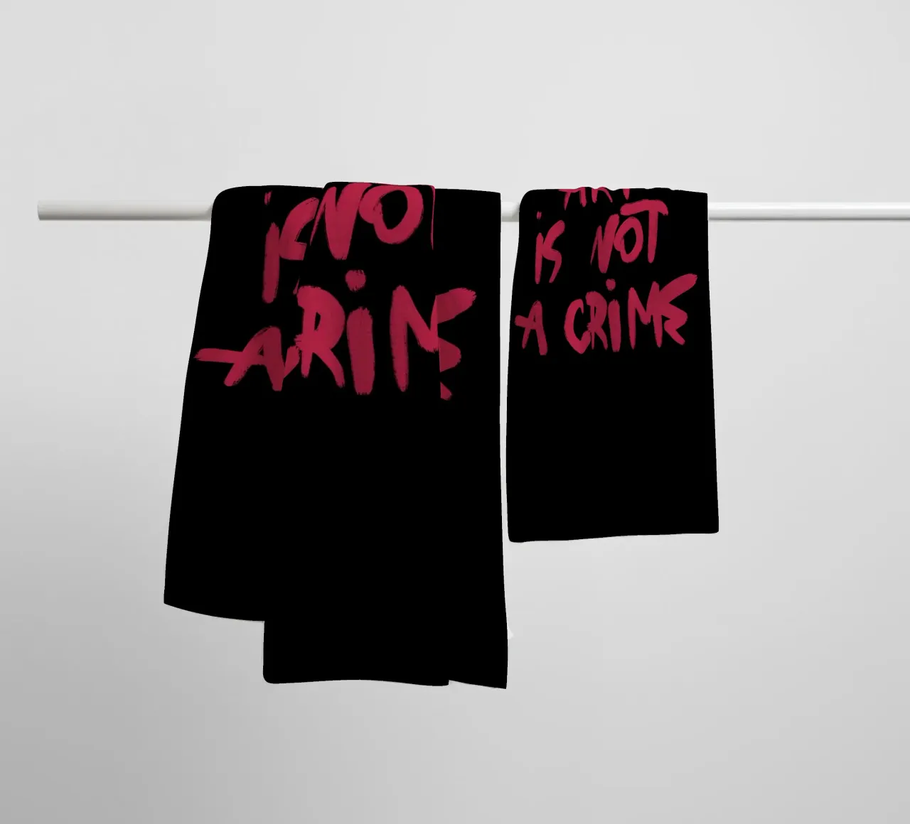 Art Is Not A Crime toalla de baño de treechild
