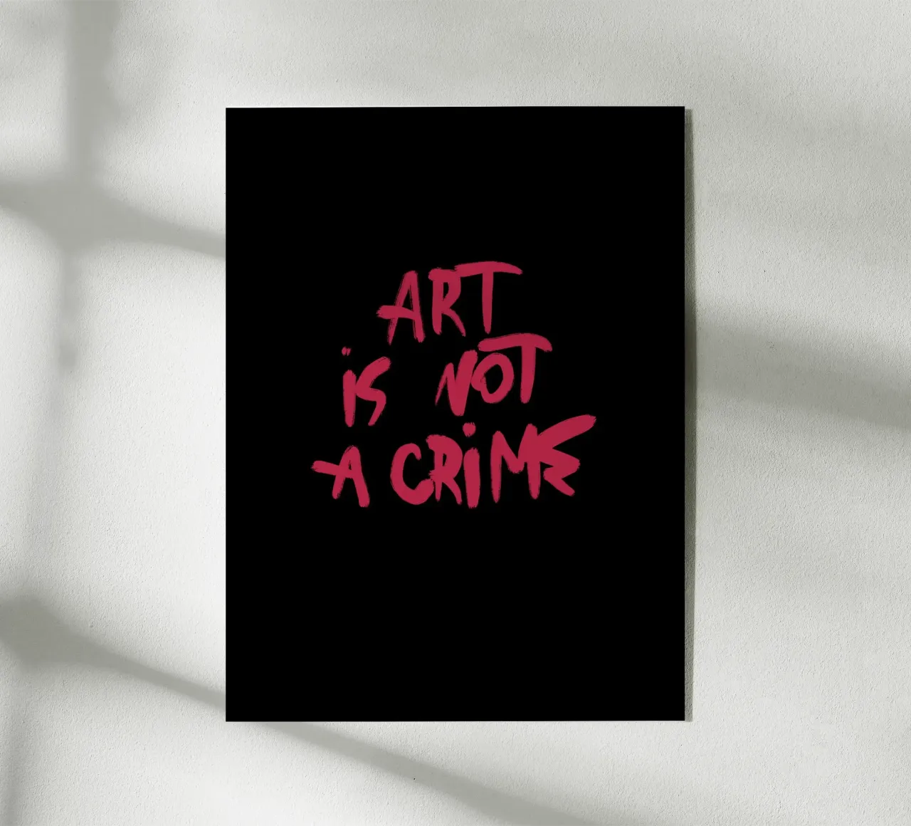 Art Is Not A Crime plexiglass da treechild