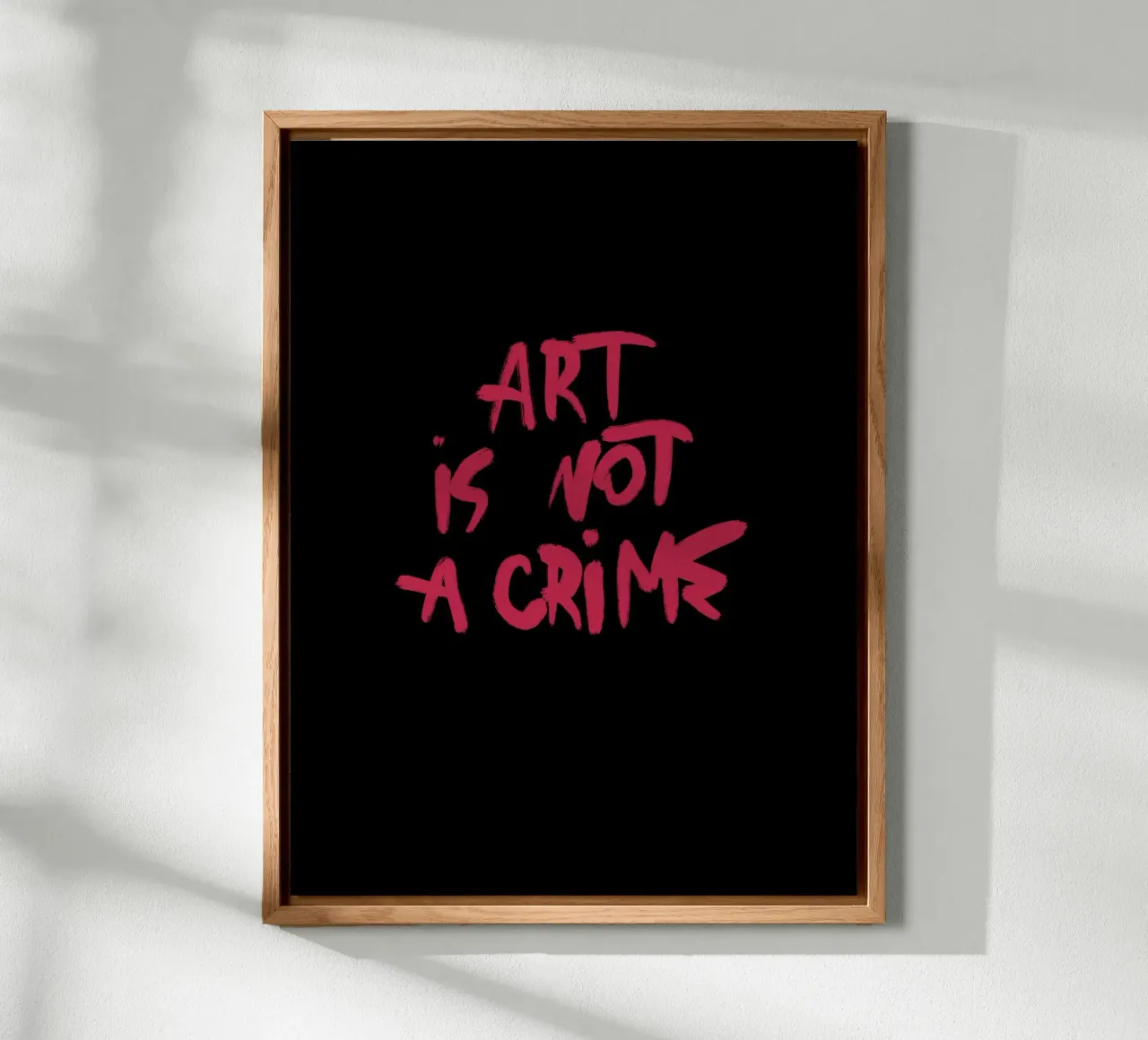 Art Is Not A Crime alluminio dibond da treechild