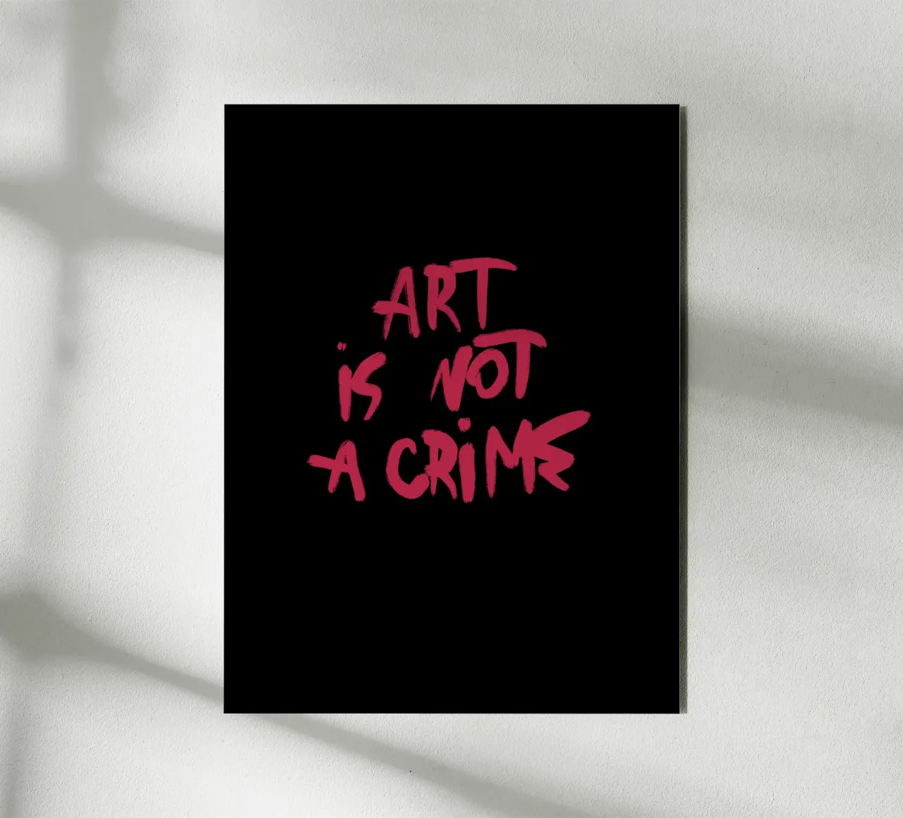Art Is Not A Crime alluminio dibond da treechild