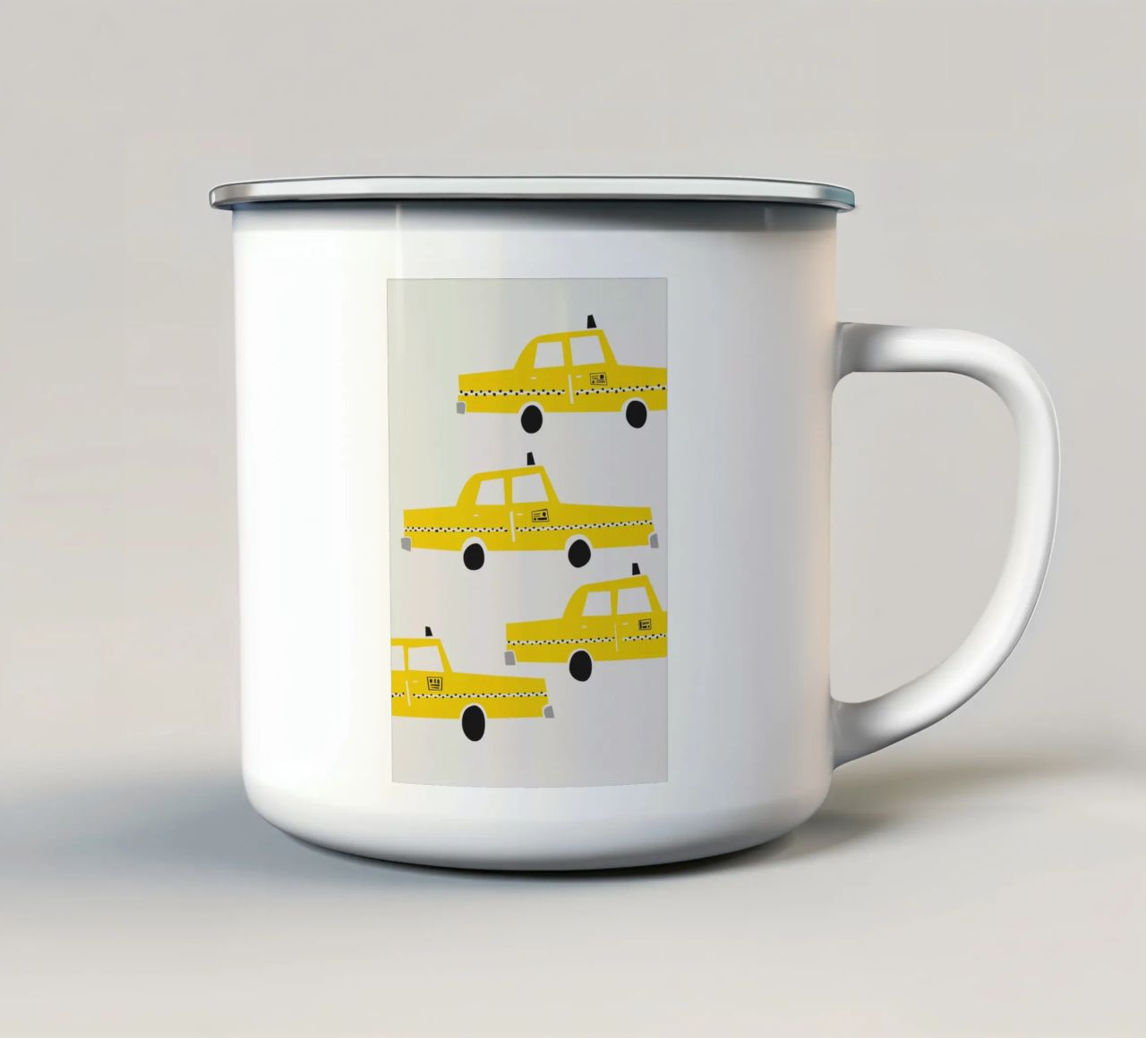 Taxi di New York! tazza in smalto da Fox & Velvet