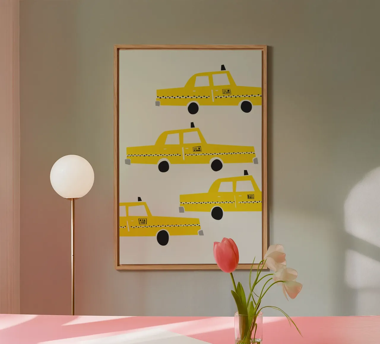 NYC Taxi! alu-dibond by Fox & Velvet