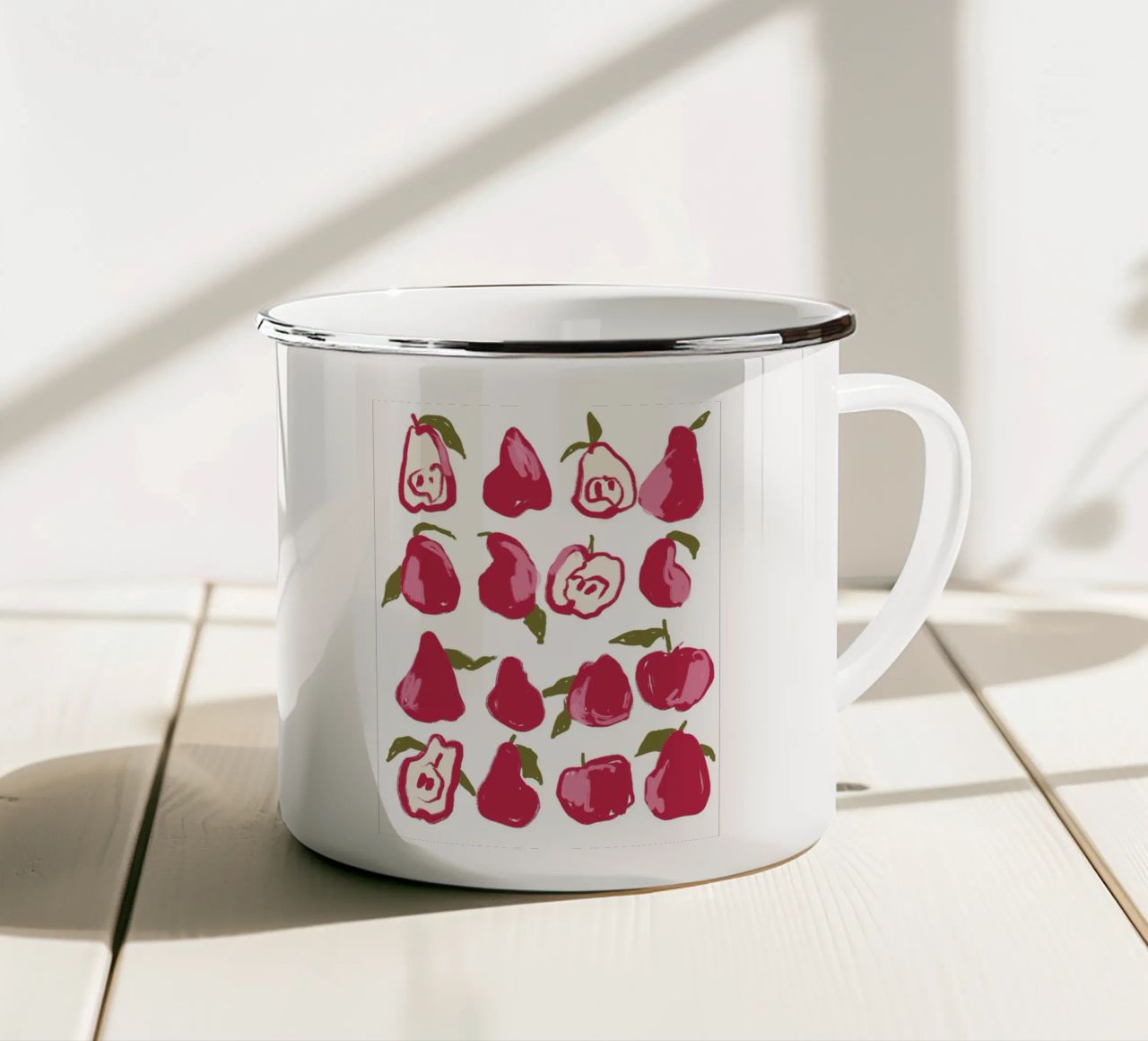 Pears And Apples tazza in smalto da treechild
