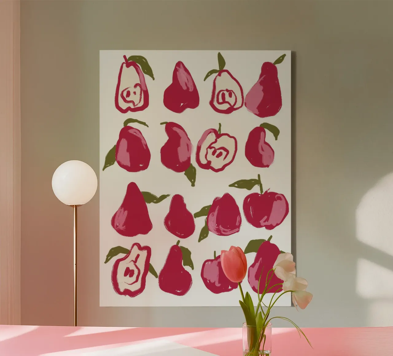 Pears And Apples canvas met Baklijst van treechild