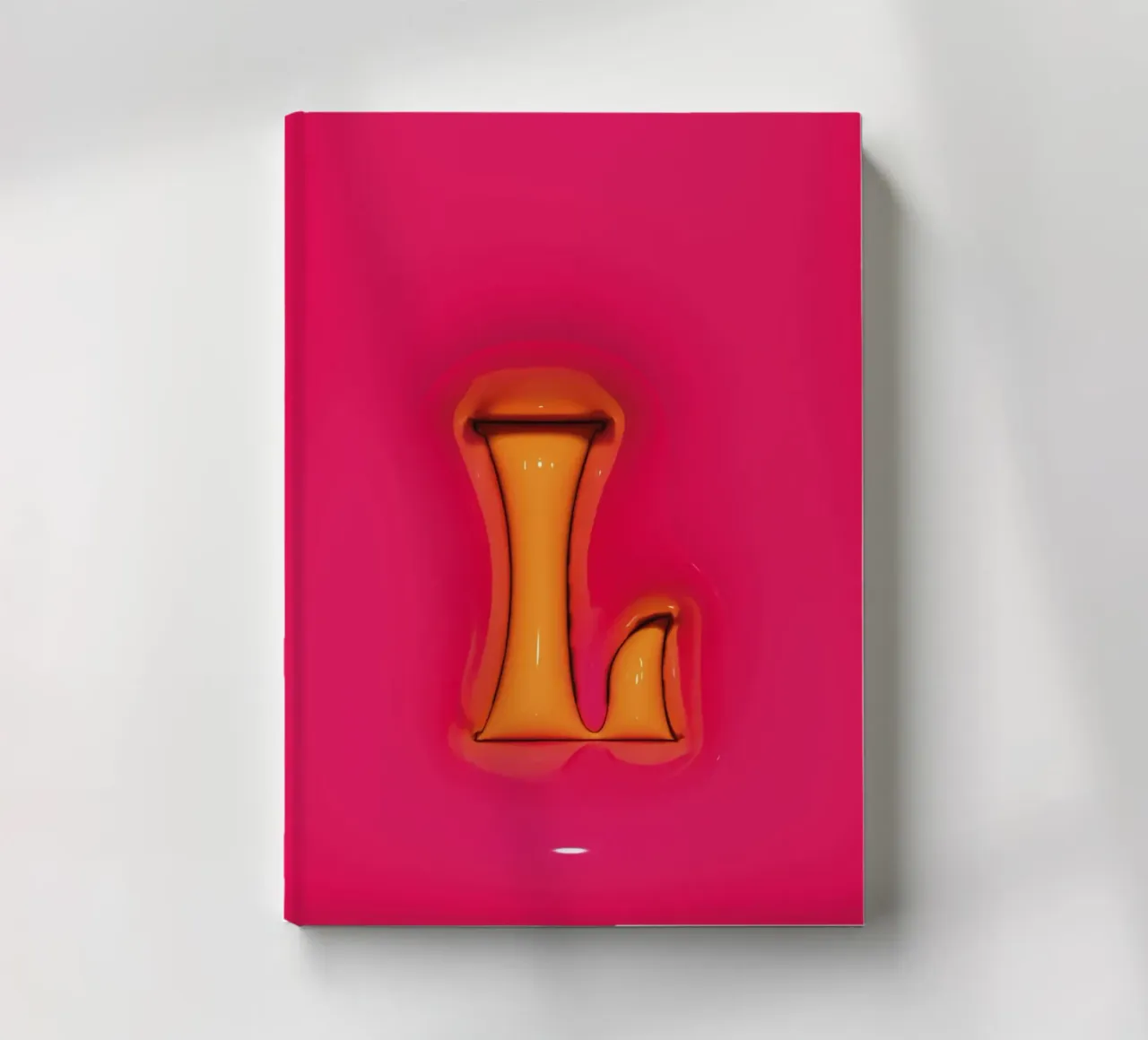 Bubblegum Inflate Initials L Pink notebook by Malou-Studio