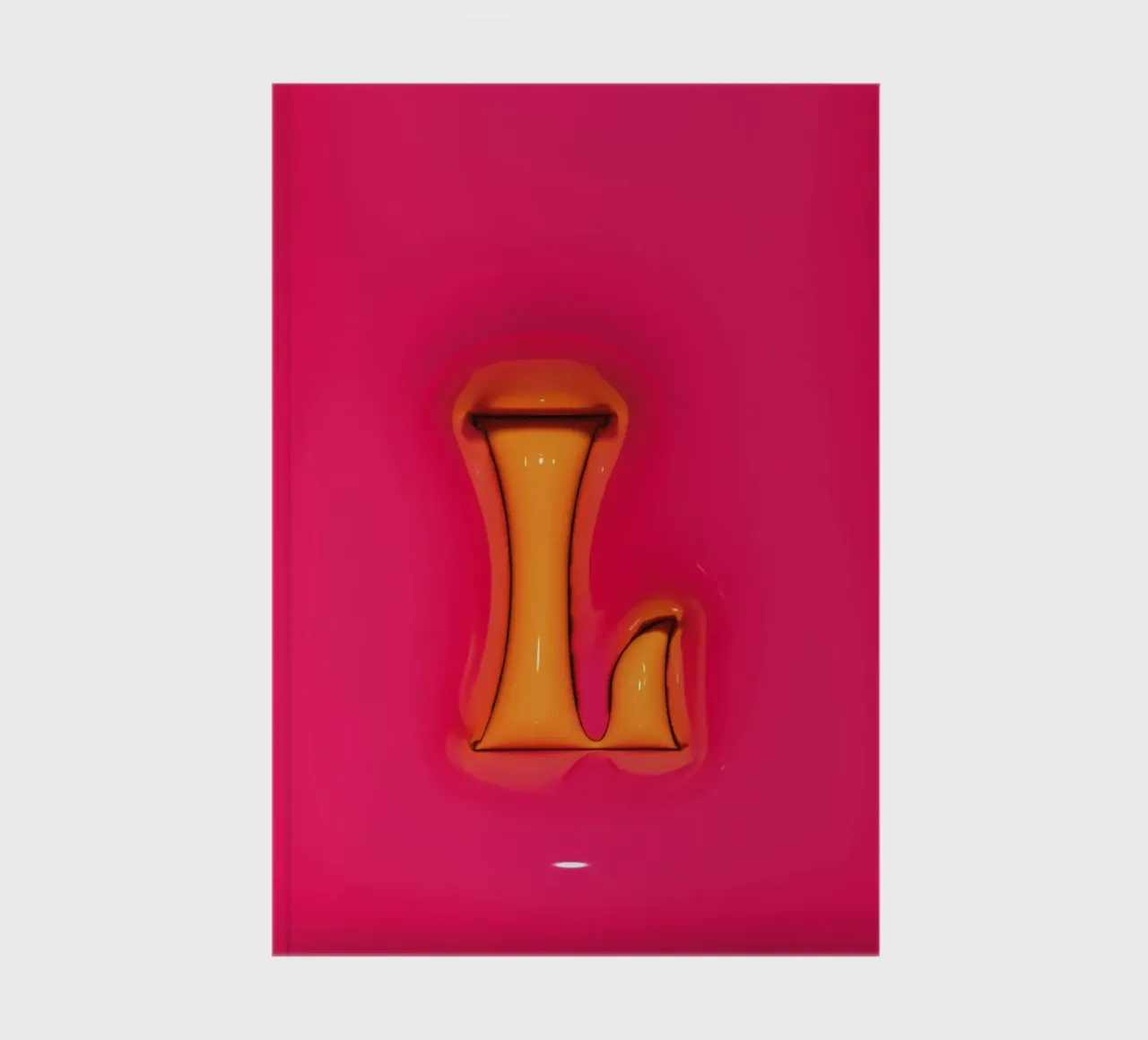 Bubblegum Inflate Initials L Pink notebook by Malou-Studio