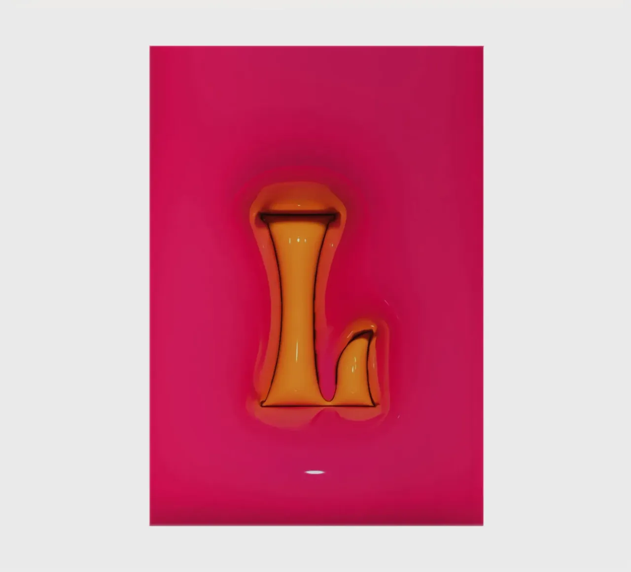 Bubblegum Inflate Initials L Pink notebook by Malou-Studio