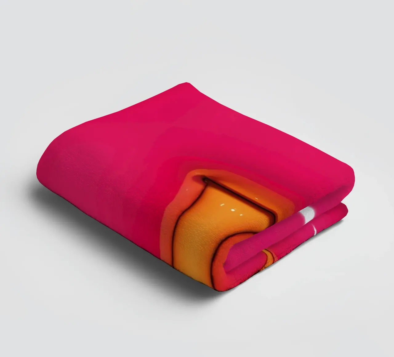 Bubblegum Inflate Initials L Pink towel by Malou-Studio