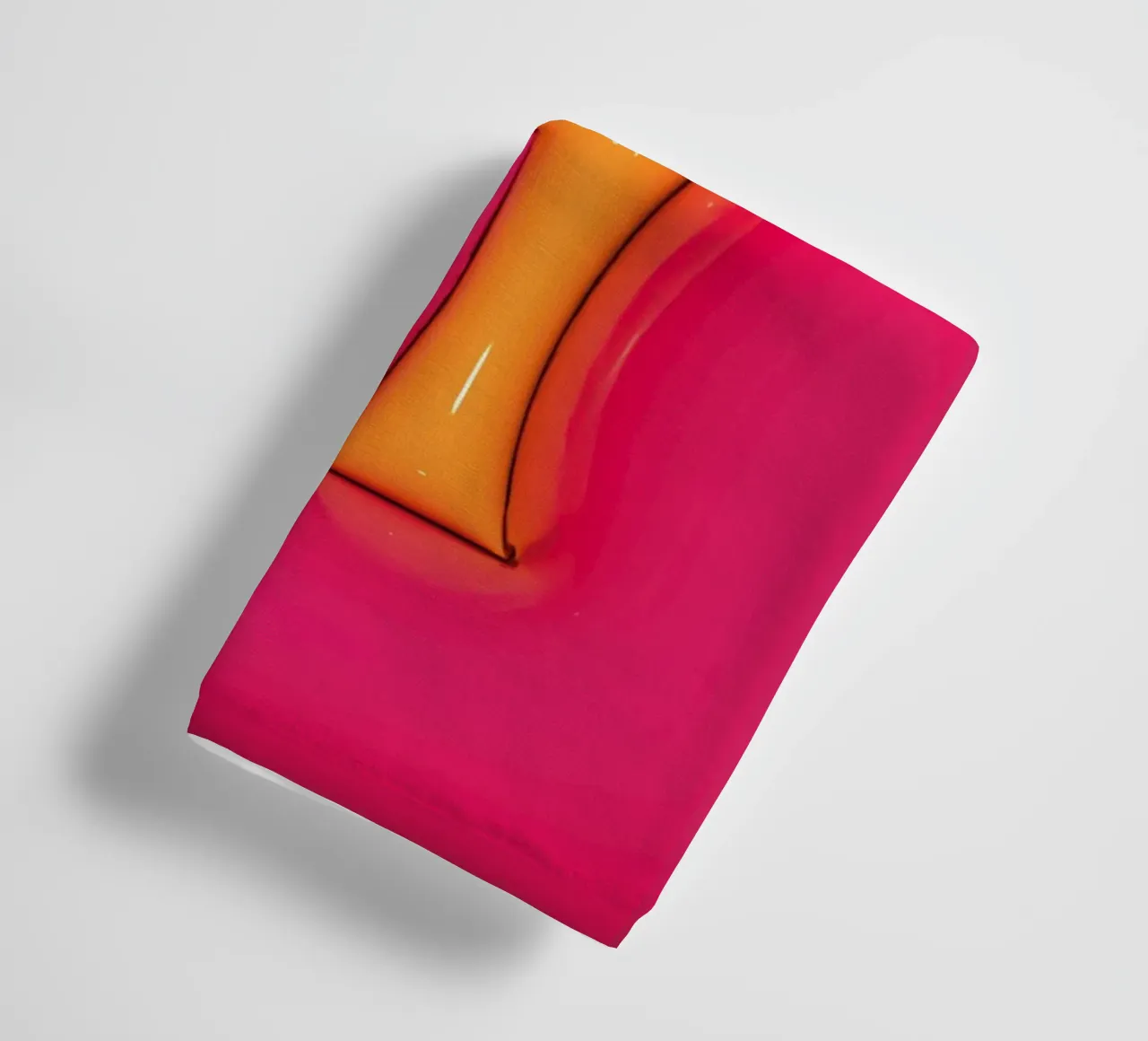 Bubblegum Inflate Initials M Pink towel by Malou-Studio