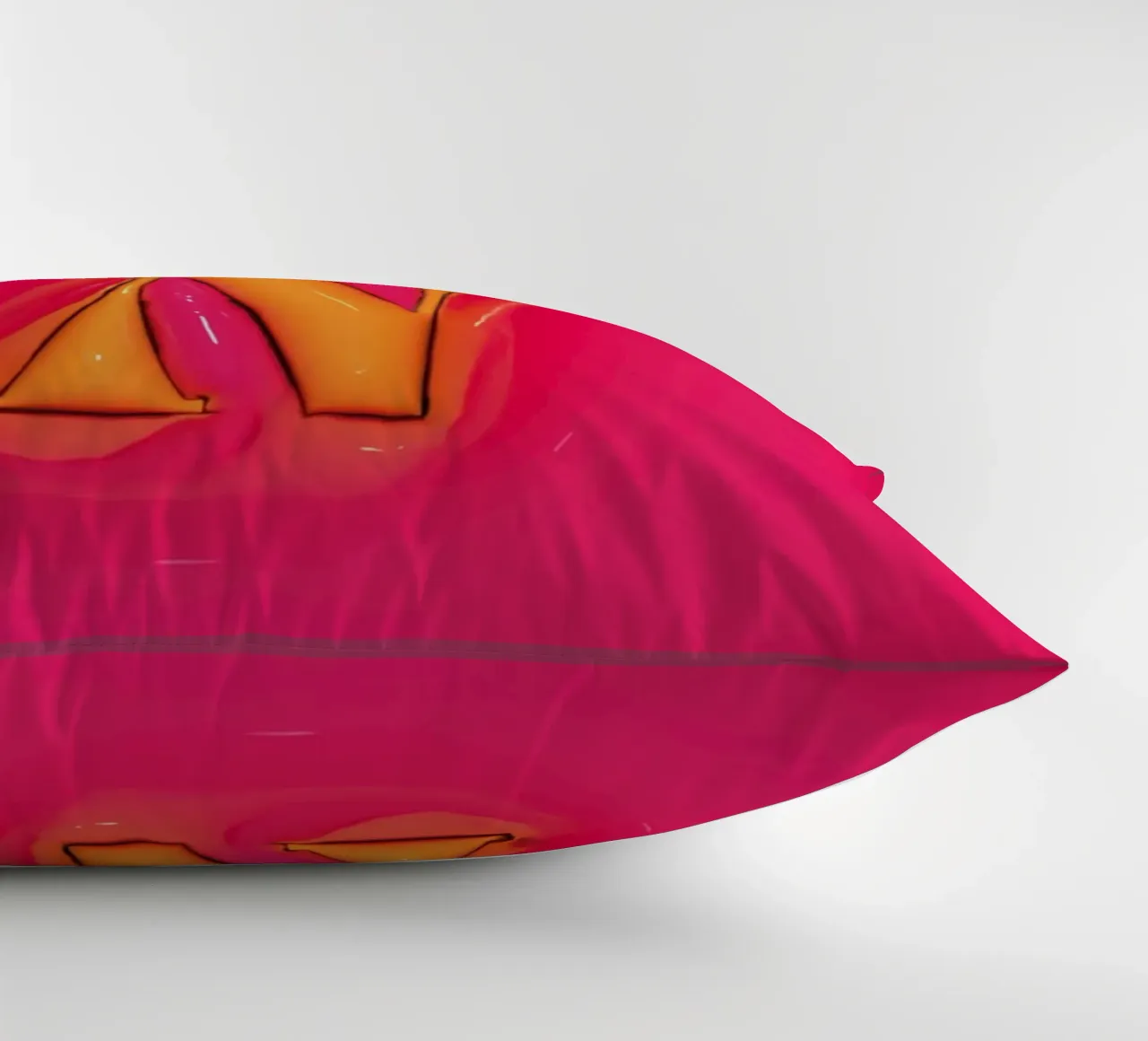 Bubblegum Inflate Initials N Pink decorative cushion by Malou-Studio