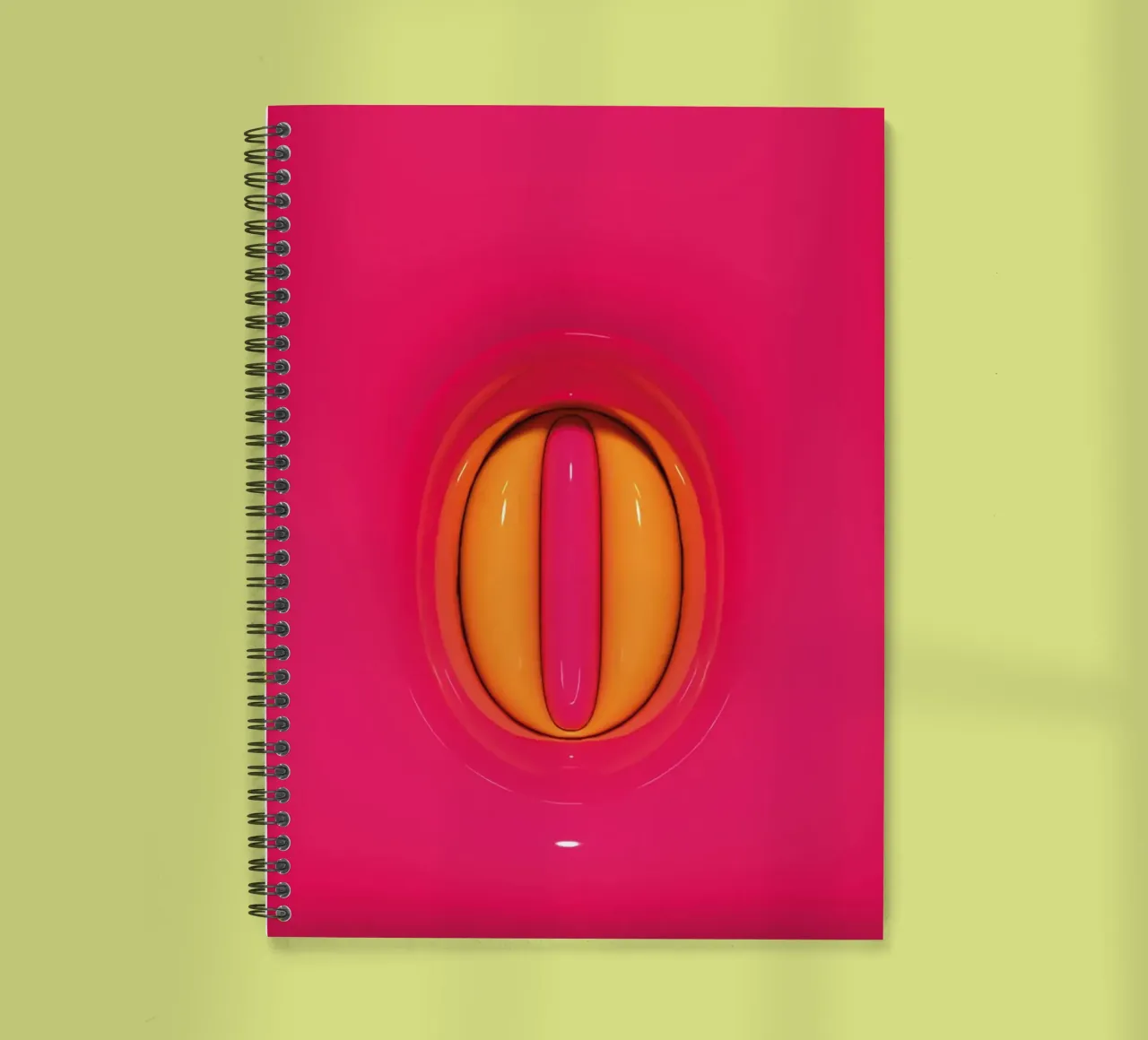 Bubblegum Inflate Initials O Pink spiral notebook by Malou-Studio