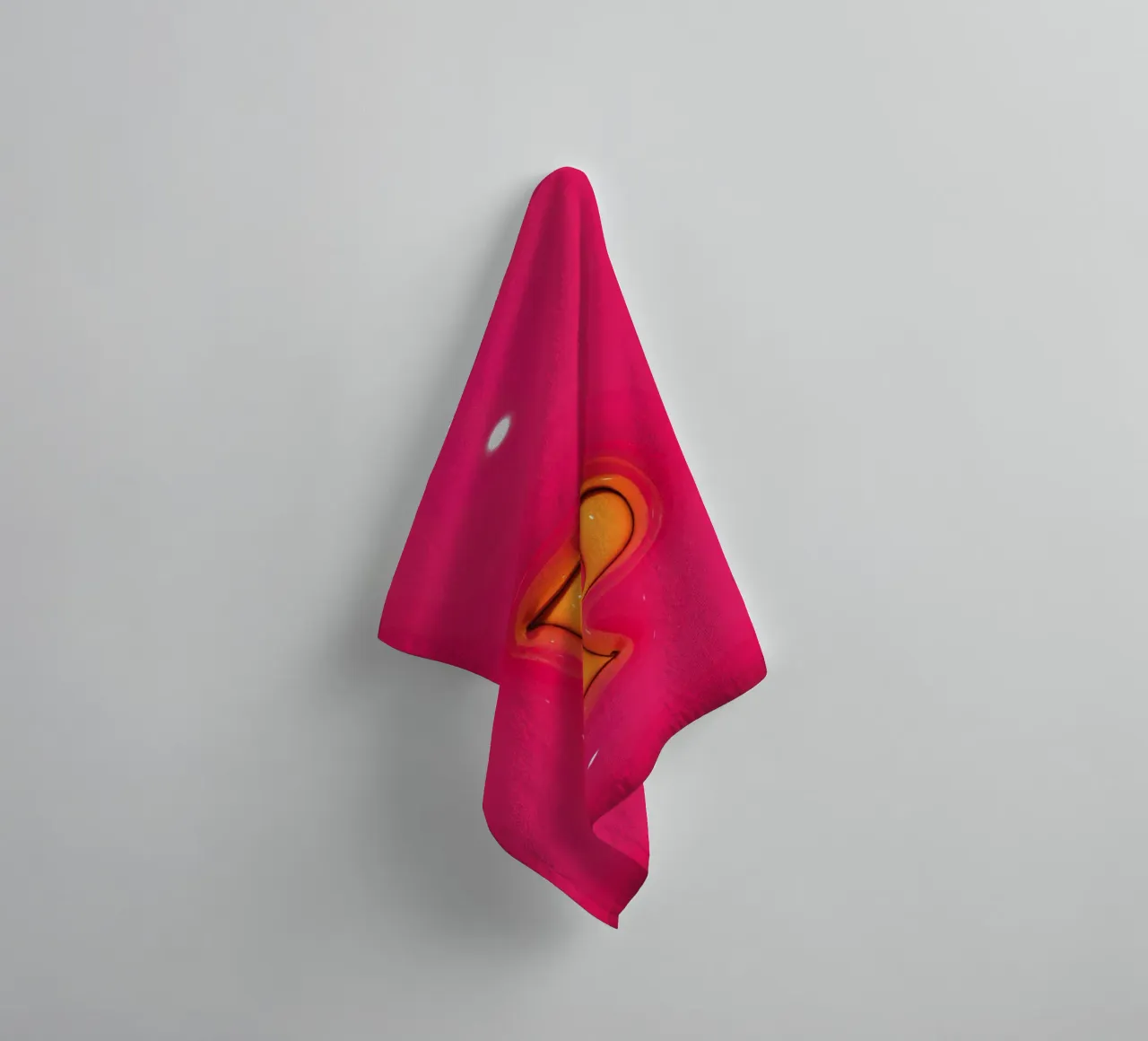 Bubblegum Inflate Initials O Pink towel by Malou-Studio