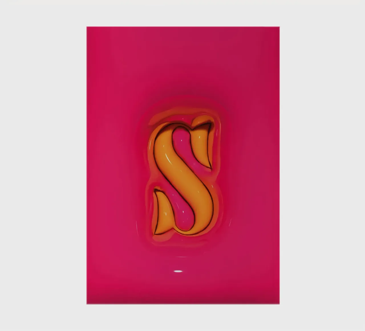 Bubblegum Inflate Initials S Pink notebook by Malou-Studio