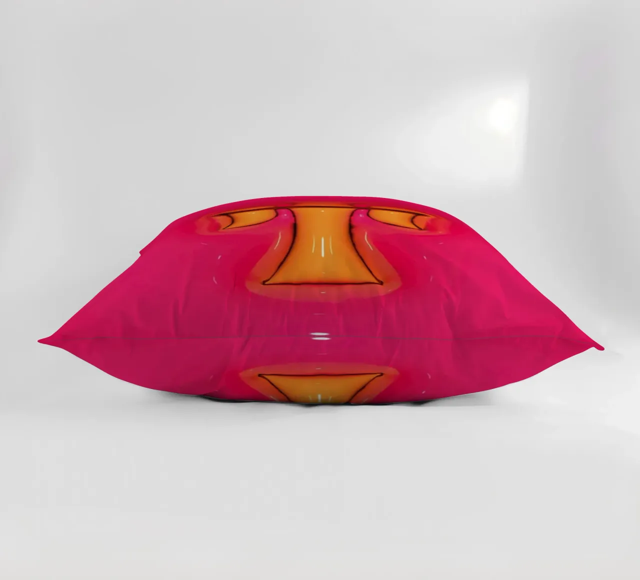 Bubblegum Inflate Initials T Rosa cojín de Malou-Studio