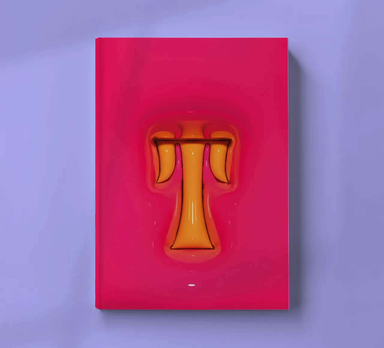 Bubblegum Inflate Initials T Pink notebook by Malou-Studio